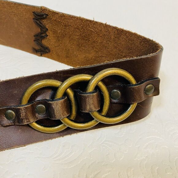 Marc Bernstein Handcrafted Brown Leather Belt M main image 10